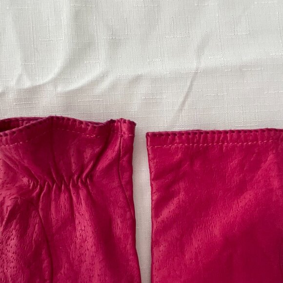 Genuine Leather Gloves Fuschia Size 7.5 - Picture 10 of 10